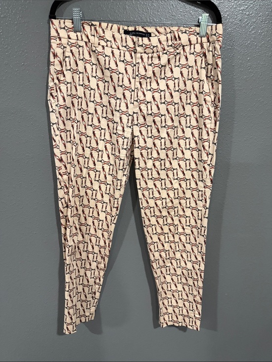 Pants - ZARA Chino Fit Pants Novelty Print Horsebit 8